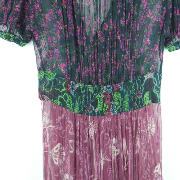 Free People XS Daisy Fields Maxi Top Whimsigoth Festival Fairy Sheer Boho Hippy - Picture 10 of 10